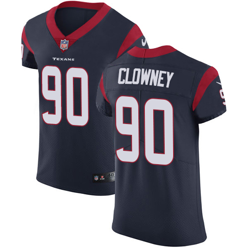 Nike Texans #90 Jadeveon Clowney Navy Blue Team Color Men's Stitched NFL Vapor Untouchable Elite Jersey - Click Image to Close